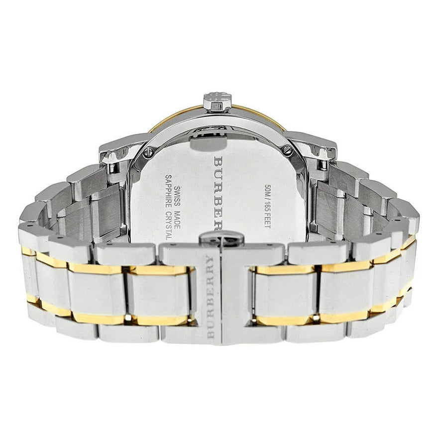 Back case of Burberry BU9115 The City women’s watch with stainless steel engraving