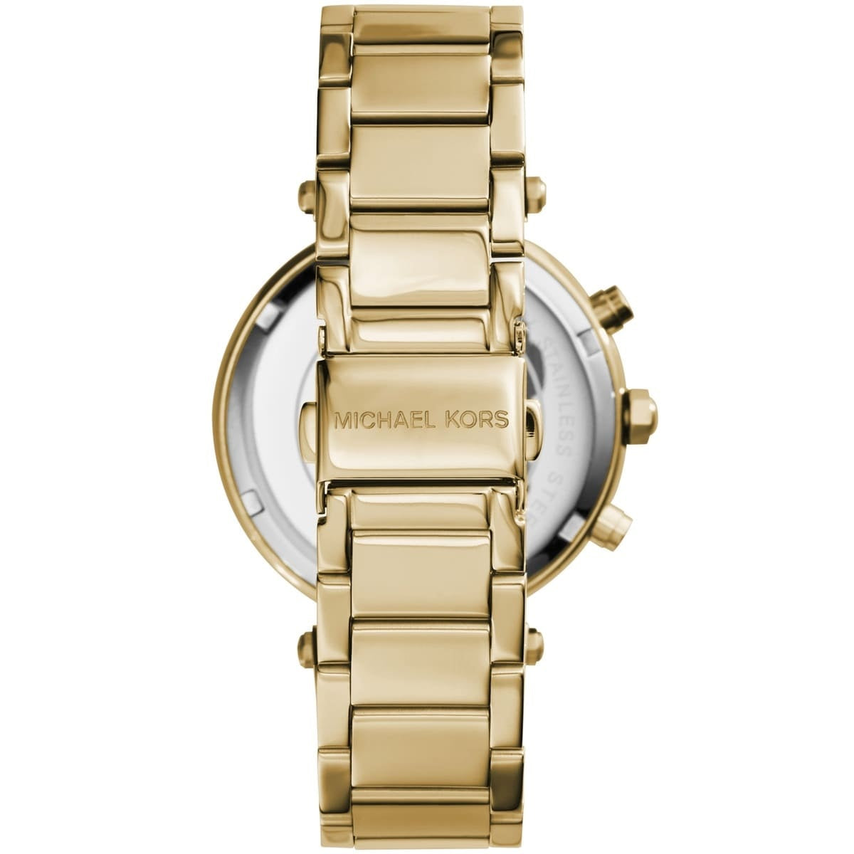 Caseback and clasp of Michael Kors MK5354 with gold finish