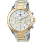 Front view of Tommy Hilfiger 1791226 men's two-tone silver and gold watch with white dial