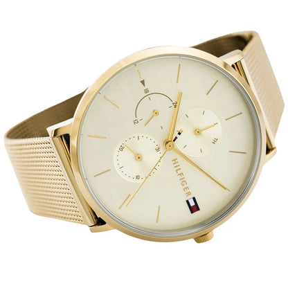 Tommy Hilfiger Women’s Watch Stainless Steel Gold Mesh Strap With Gold Dial 1781943 Jenna
