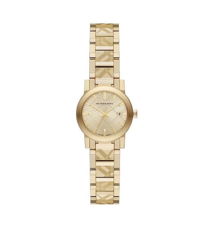 Burberry Women's Watch Stainless Steel Gold Strap With Gold Dial And Gold Case BU9234 The City