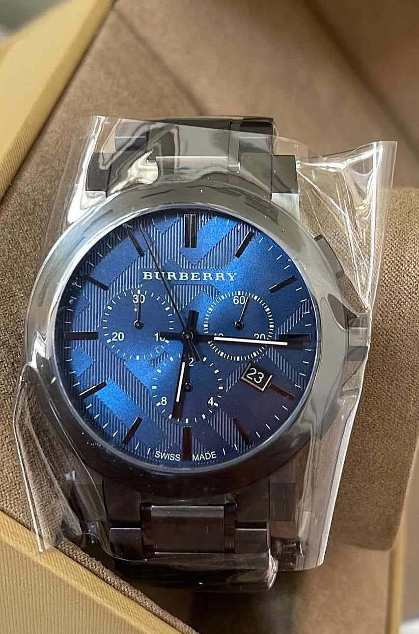 Burberry BU9365 men’s watch presented inside original branded box