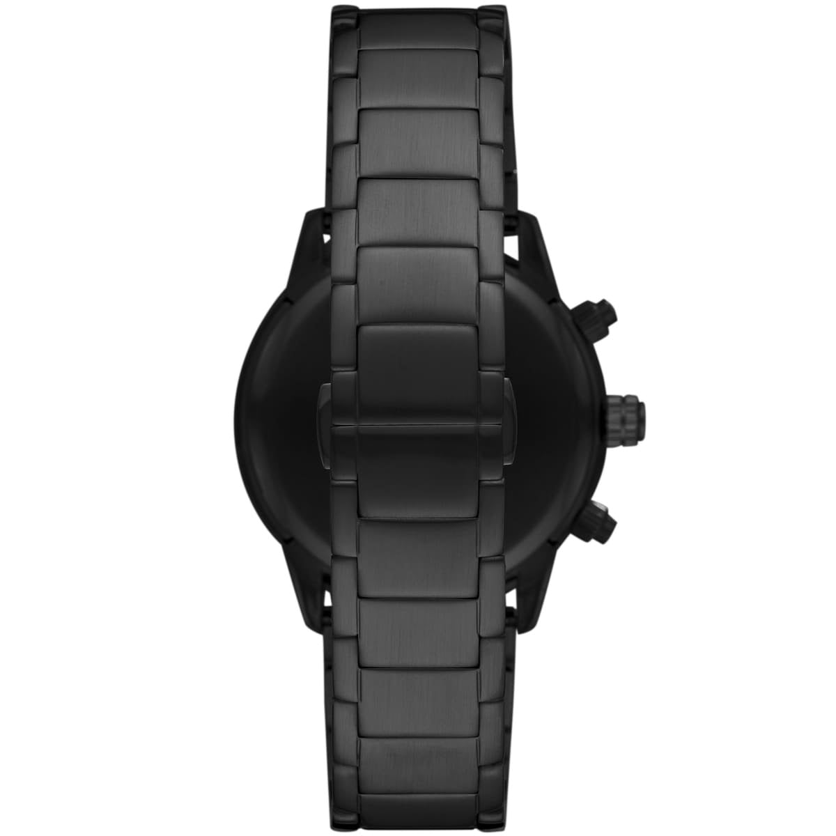 Back view of Emporio Armani AR11242 men’s watch with matte black stainless strap