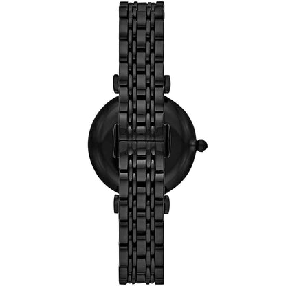 Back view of Emporio Armani AR11245 Gianni T-Bar with black strap and clasp