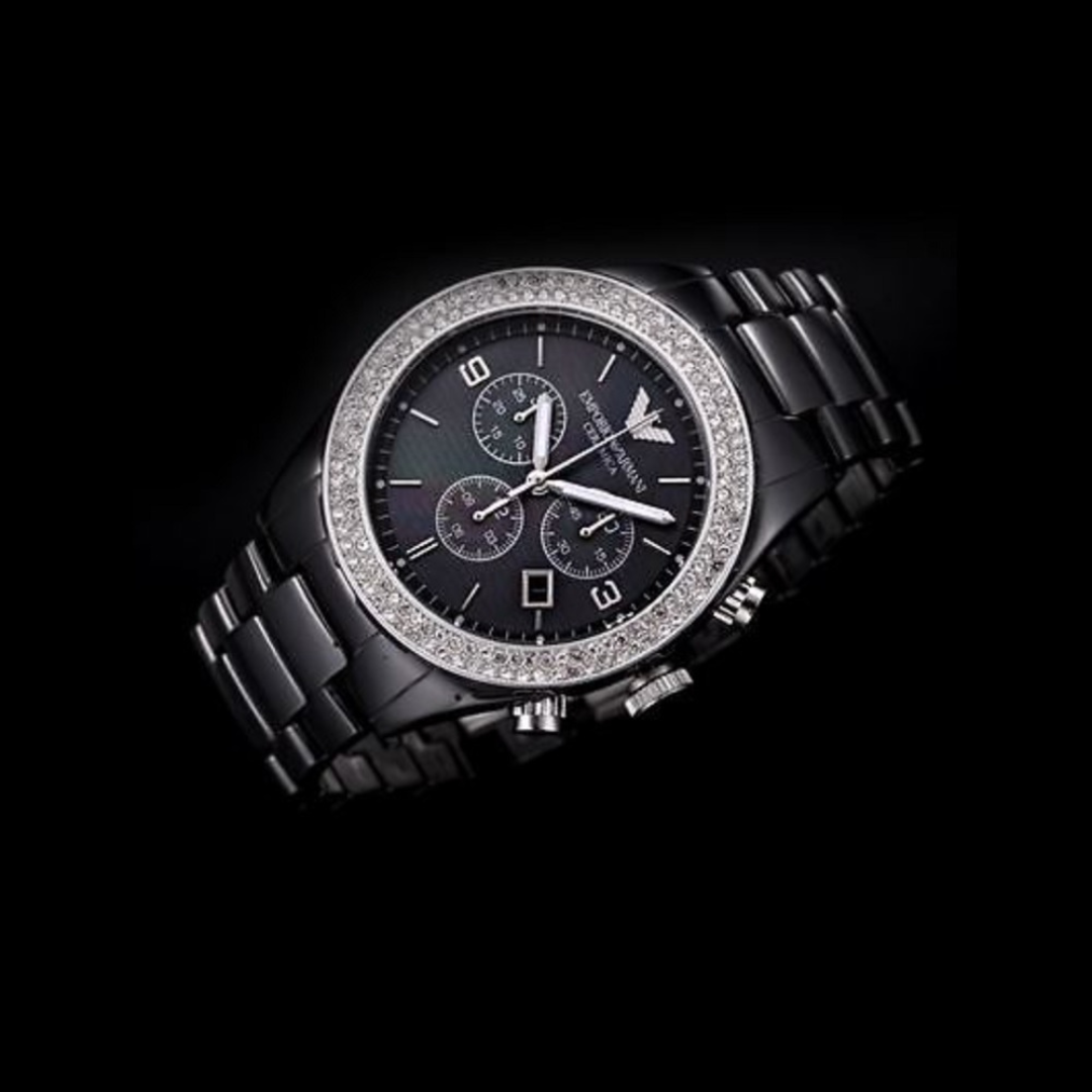Emporio rmani AR1455 Black Watch Side View