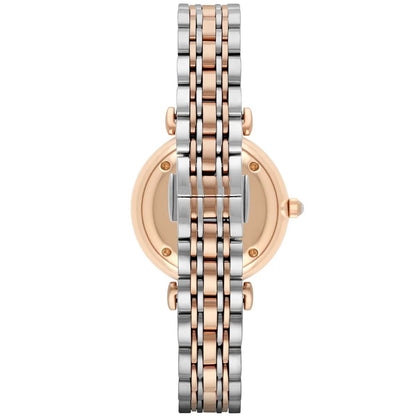 Back view of Emporio Armani AR1683 with polished stainless steel case and clasp