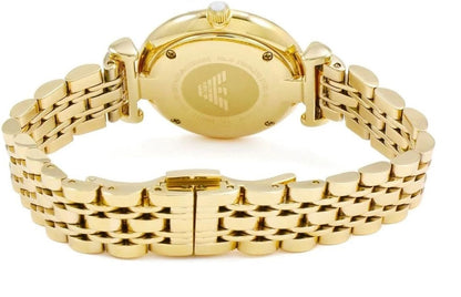 Back view of Emporio Armani AR1907 with caseback design and bracelet clasp detail