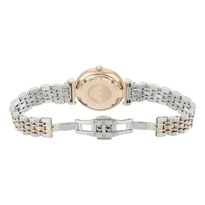 Back view of Emporio Armani AR1926 showcasing secure clasp and stainless steel caseback