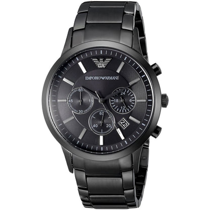 Emporio Armani AR2453 Renato men’s watch with stainless steel black strap and black dial