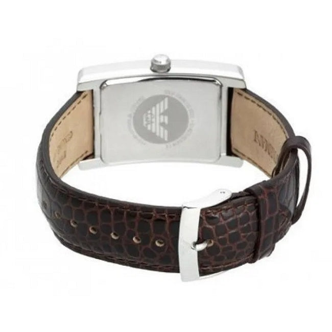 Back case of Emporio Armani AR0154 men’s watch with engraved stainless steel logo