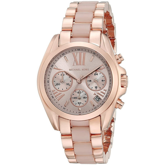 Michael Kors MK6066 women's watch with rose gold stainless steel strap and matching rose gold dial