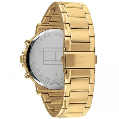 Angled view of Tommy Hilfiger 1791538 men's watch showing case and bracelet