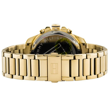 Tommy Hilfiger 1791538 clasp view showing gold-tone stainless steel bracelet