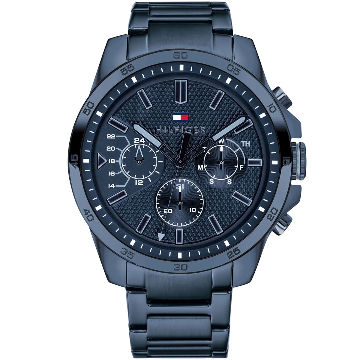 Tommy Hilfiger 1791560 men's watch with blue dial and blue stainless steel strap